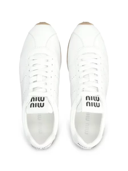 Szarvasbőr sneaker Miu Miu fehér