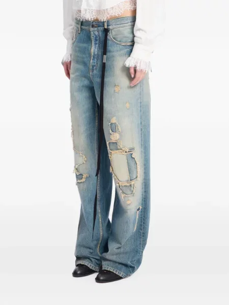 Blugi drepți Ann Demeulemeester albastru