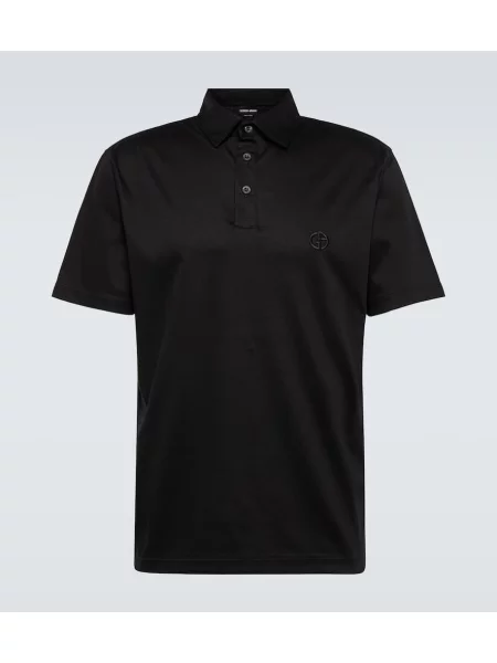 Polo majica Giorgio Armani črna