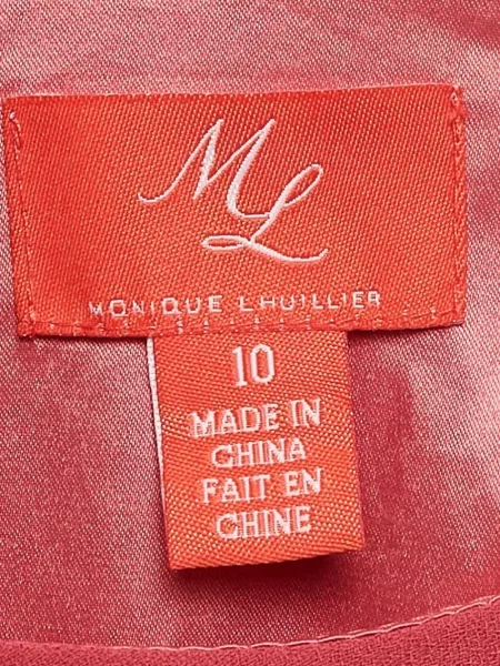 Rochie Monique Lhuillier asimetrică din crep roz