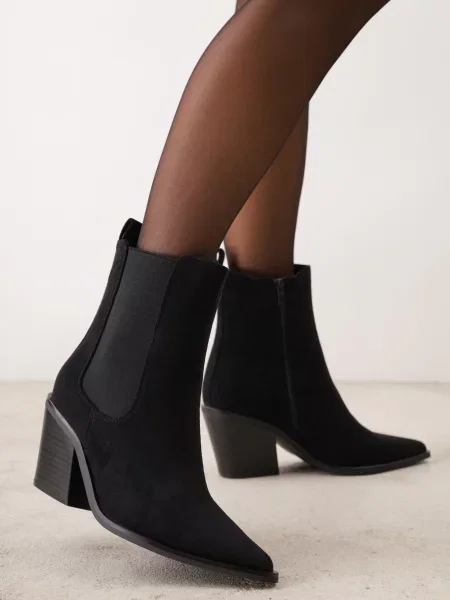 Botine Cesario Conti cu toc conic conici negru