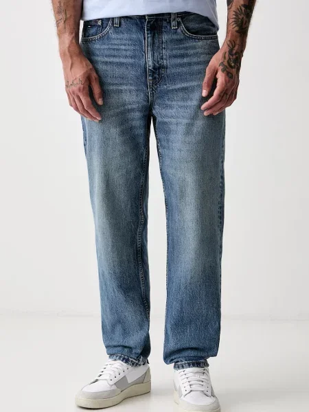 Tommy Jeans blugi relaxed fit pentru bărbați albastru