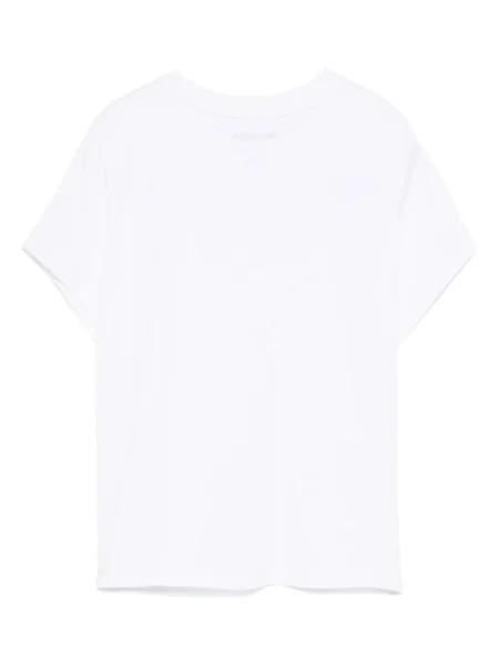 Tricou Dkny cu broderie alb
