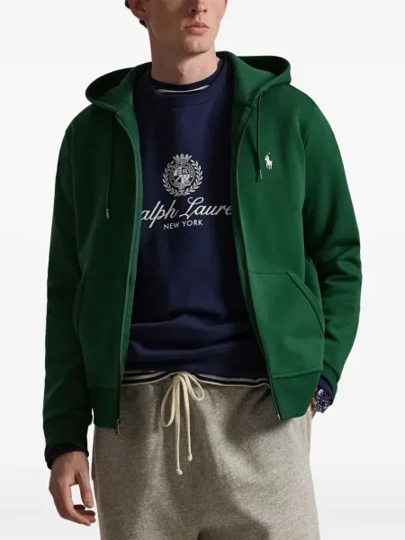 Pruhované stahovací šňůrka tričko Polo Ralph Lauren s autogramem modré