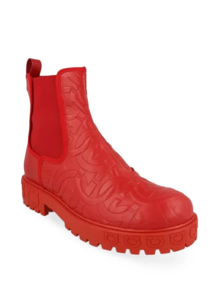 Botine chelsea Ferragamo roșu