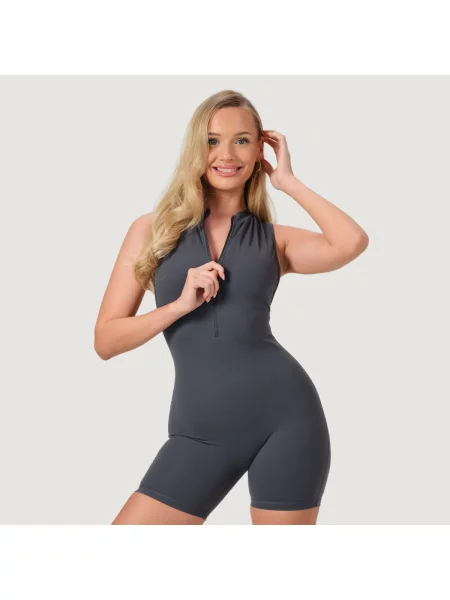 Kombinezon fitness z zamkiem Zip-Up NEO szary