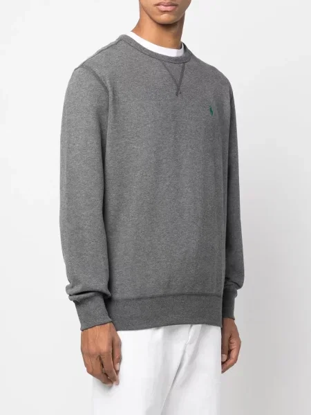 Флийс суичър с качулка Polo Ralph Lauren сиво