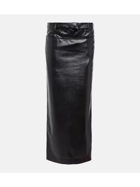 Fustă din piele Aya Muse negru