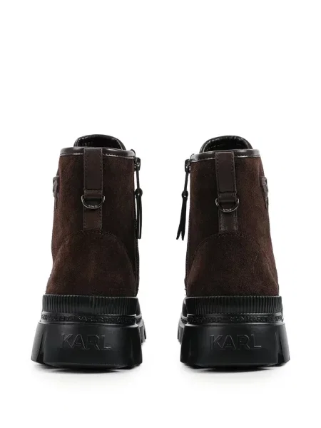 Botine Karl Lagerfeld din piele de căprioară maro