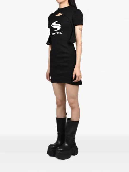 Rochie mini Srvc Studio cu imagine negru
