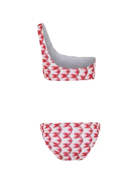 Bikini Missoni cu un umăr gol alb