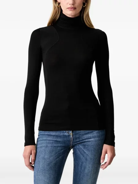 Ușor top Elisabetta Franchi din jerseu negru