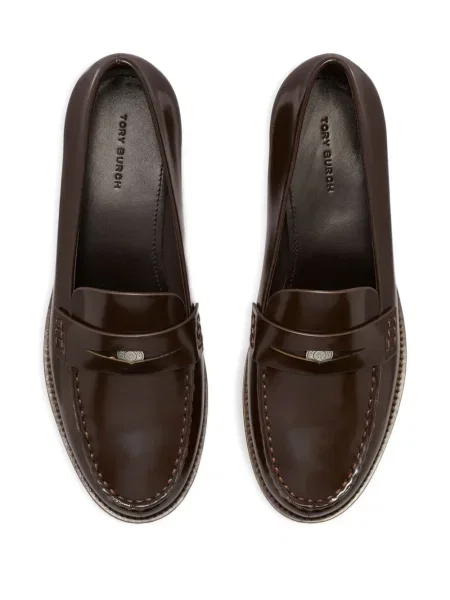 Pantofi loafer Tory Burch din piele maro