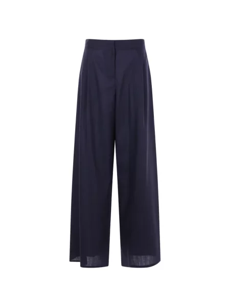 Pantaloni palazzo Dusan plisat albastru