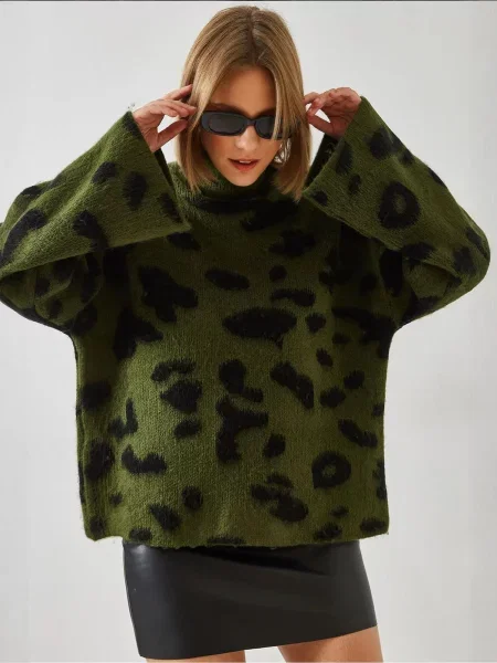 Bianco Lucci Pulover Pullover kaki