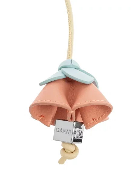 Geantă Ganni din piele cu model floral