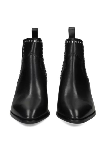 Botine Ash din piele cu tepi negru