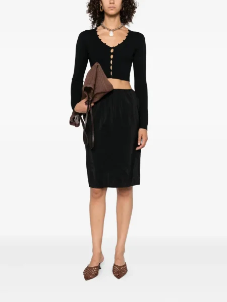 Cardigan Nanushka cu volane negru