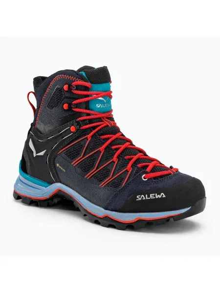 Cizme de trekking pentru femei Salewa MTN Trainer Lite Mid GTX albastru marin-negru negru