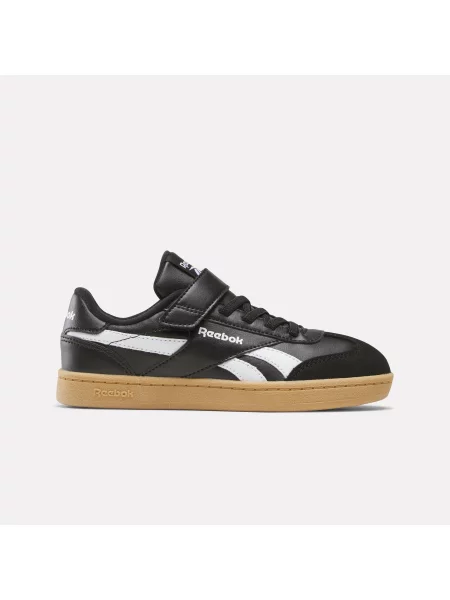 Reebok Smash Edge Sneakersy dla Dzieci z Elastycznym Paskiem i Górnym Zapięciemunisex Black/white/Reebok Gum Size: białe
