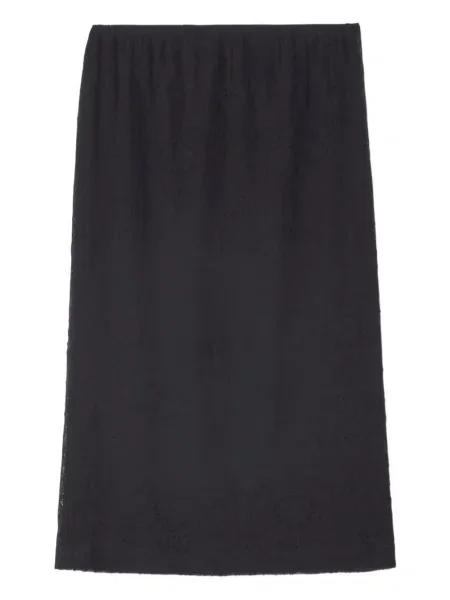 Fustă tip creion Fabiana Filippi din dantelă până la genunchi negru