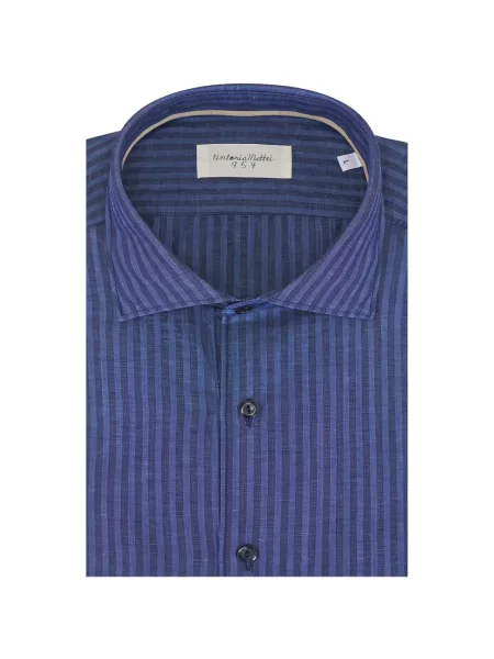 Pruhovaná košile Tintoria Mattei modrá
