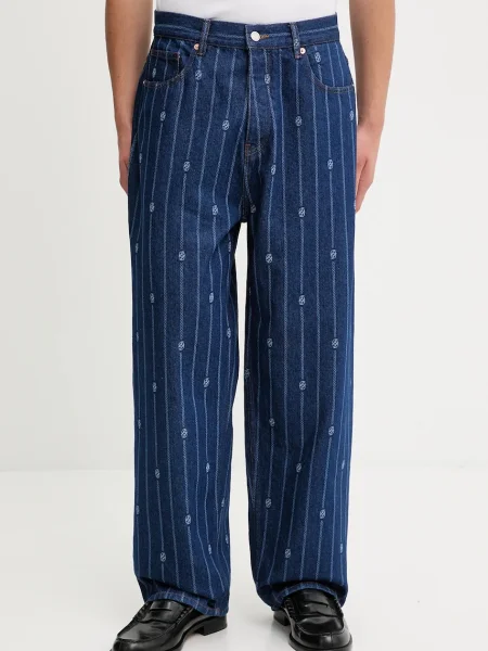 Drôle de Monsieur kavbojke relaxed kroja Le Jean Baggy Monogramme modra