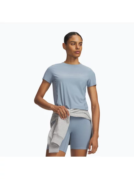 Tricou de antrenament pentru femei Under Armour Vanish Elite SS blue wind/metallic silver albastru