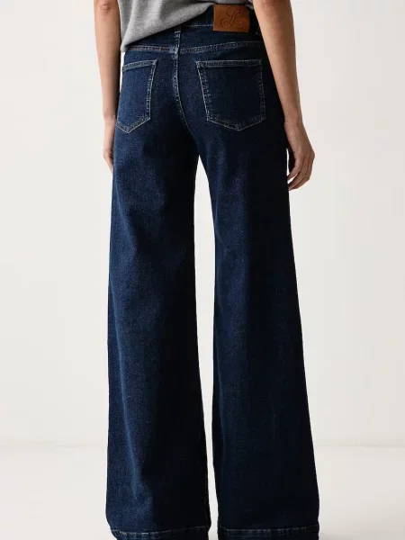 Luisa Spagnoli jeansy flare Onirico granatowe