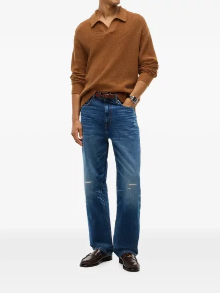 Gulerat tricou polo Tommy Hilfiger maro