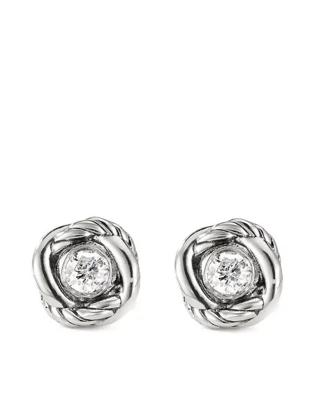 Diamant argint veritabil cercei David Yurman argintiu