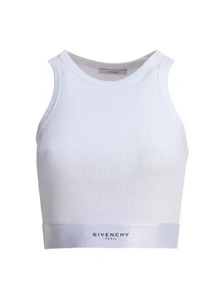 Top Givenchy o skróconej długości z logo biały