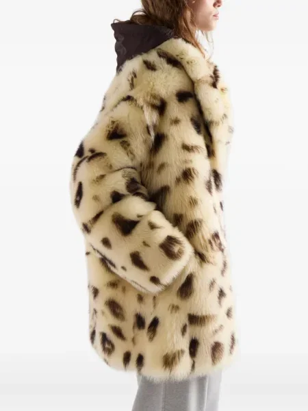 Palton Prada cu imagine cu model leopard