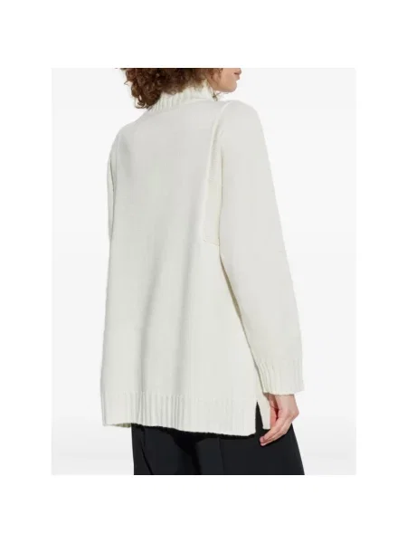 Sweter z golfem Max Mara do golfa biały