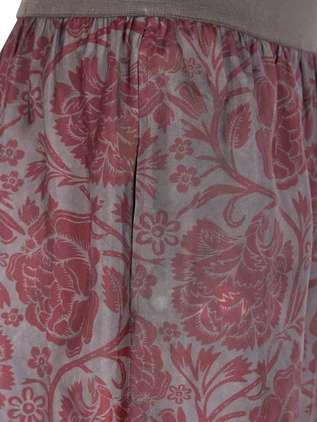 Pantaloni Uma Wang cu model floral cu imagine roșu