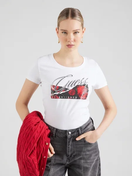Guess Tricou alb