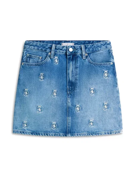TOMMY HILFIGER Fustă albastru denim / murdar alb