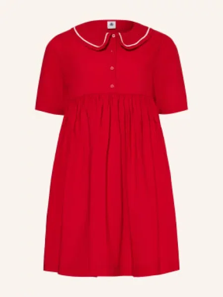 Petit Bateau Šaty S Volánky červená