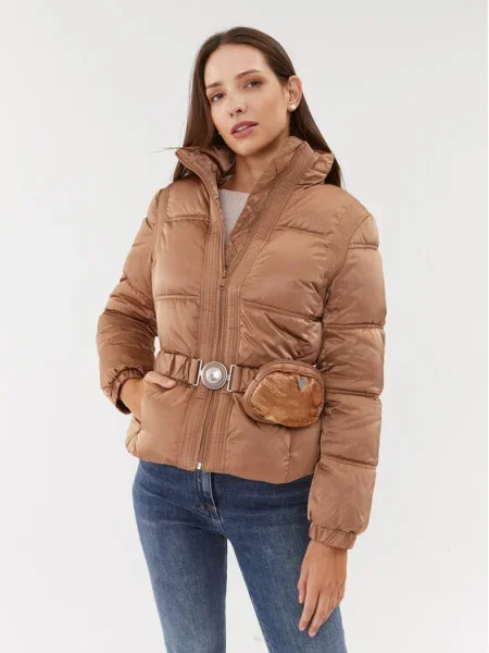 Guess Geacă de iarnă Lucia maro