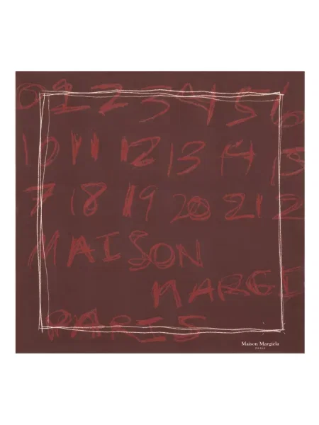 Fular Maison Margiela cu imagine maro
