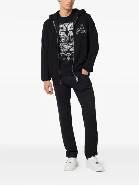 Суичър с качулка Philipp Plein черно