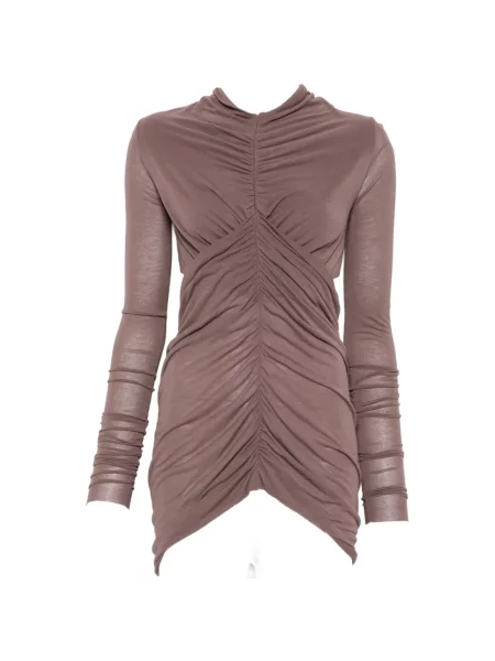 Top Rick Owens cu volane maro