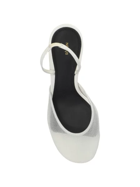 Pantofi cu toc Neous slingback alb