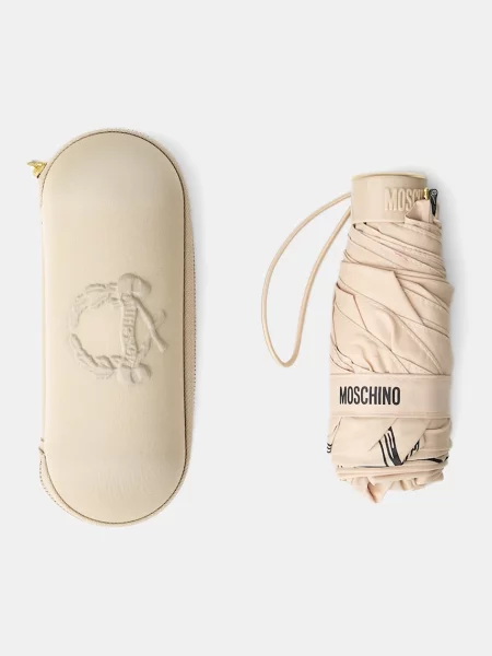 Moschino umbrelă pliabilă bej