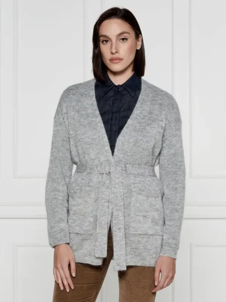 Max Mara Leisure Kardigán gyapjú hozzáadásával szürke