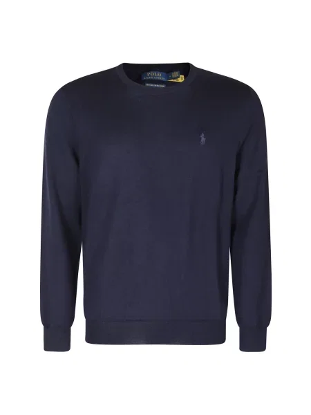 Sweter Polo Ralph Lauren z długim rękawem niebieski