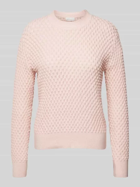 Sweter z dzianiny z okrągłym dekoltem Apricot