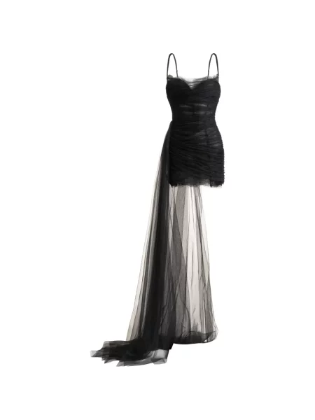 Rochie mini Maria Lucia Hohan cu volane din tul negru