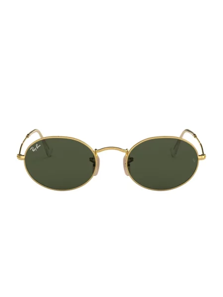 Ray-Ban Akcesoria unisex Żółty ONE SIZE Metalowe Okrągłe Okulary przeciwsłoneczne z Motywem Logo zielone