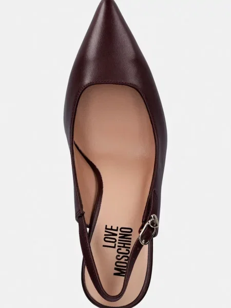 Bőr tűsarkú félcipő Love Moschino